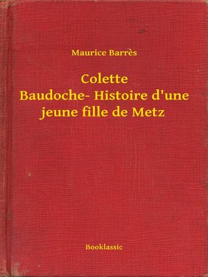 cover image of Colette Baudoche- Histoire d'une jeune fille de Metz